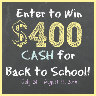 $400 CASH - Back to School #giveaway
