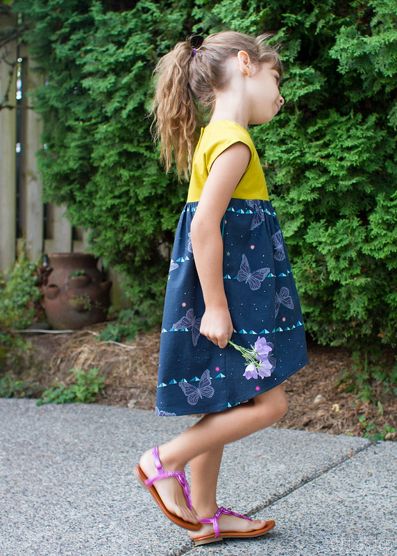 chartreuse and butterfly playtime dress