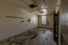 Patient room.  Abandoned hospital at George Air Force Base.