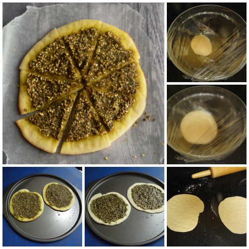 Lebanese bread, Zaatar pie, 