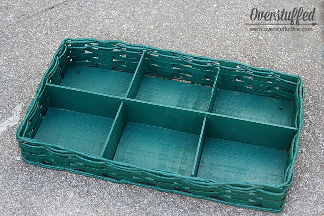 I used this thrift store basket thing as the basis for a fun, new herb garden for the patio