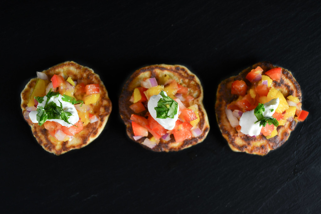 Corn Blinis with Mango Salsa | Things I Made Today