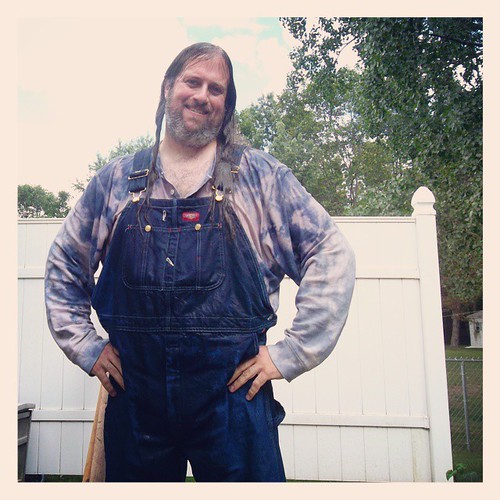 Well, it's no pie in the face, but it WAS fun! #alsicebucketchallenge #overalls