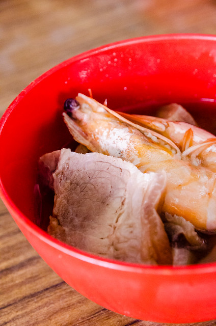 Pork and fresh prawn in Bak Kut Teh