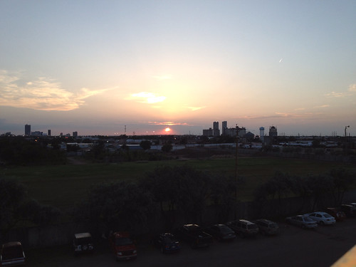 sunset sky weather skyline evening stadium sox clear amarillo ballpark