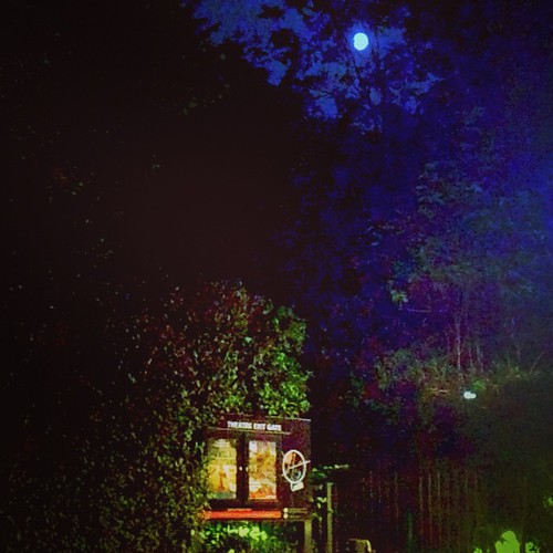 A full moon over the Open Air Theatre tonight.