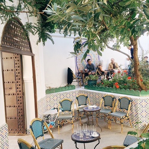 having mint tea at the mosque in paris, such a beautiful sunday!