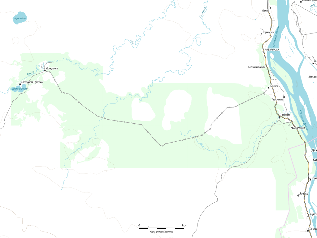 Карта Авнюгской УЖД / Avnuga narrow gauge railway map
