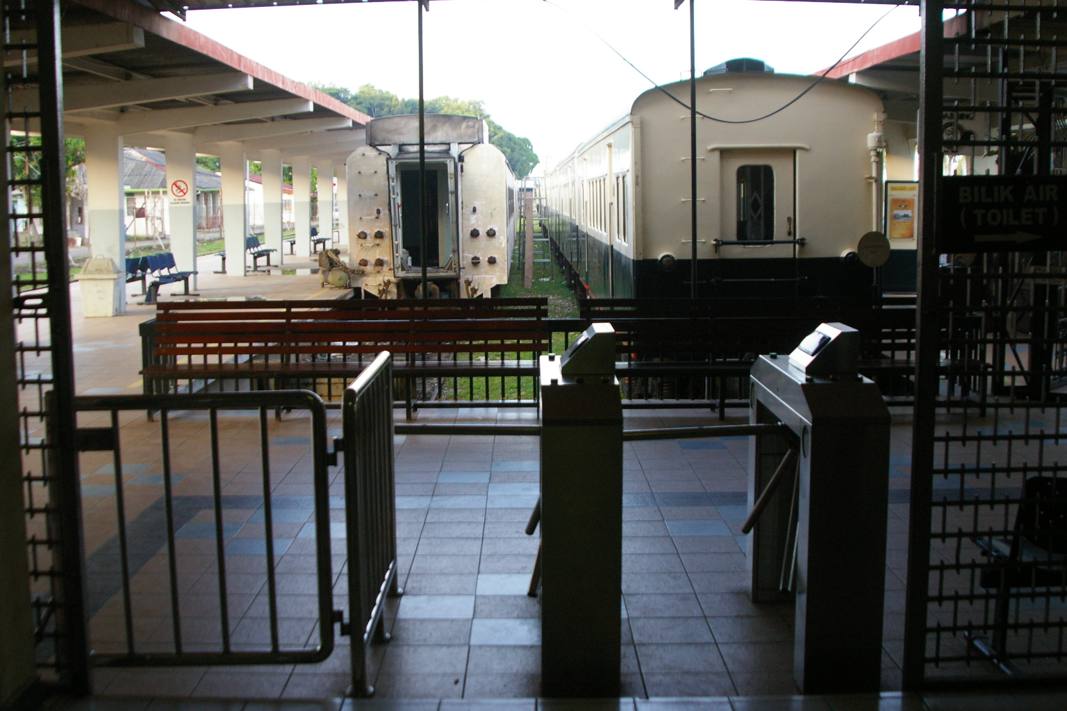Entrance in Tanjung Aru Station, Kota Kinabalu, Malaysia April 30,2014