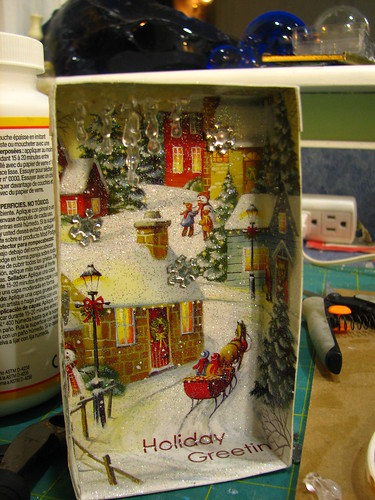 Christmas card shadow box