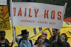 Daily Kos Connect! Unite! Act! banner Climate March NYC 