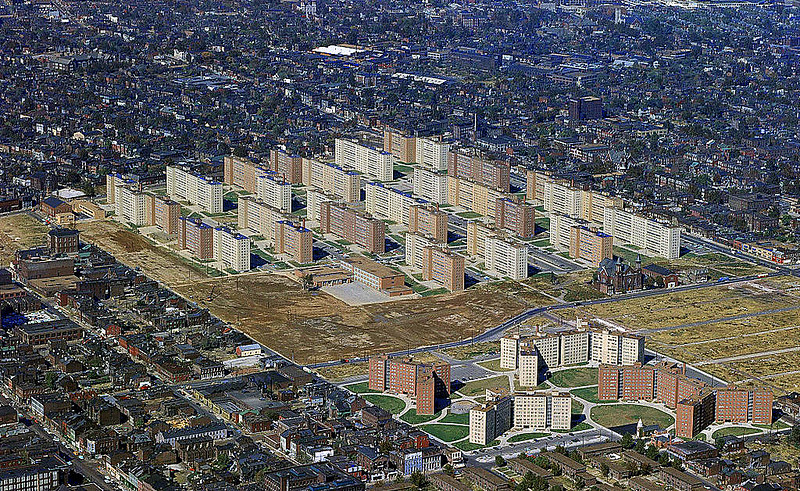1956 Aerial VIew of Pruitt-Igoe and Vaughn Housing Projects, St. Louis MO