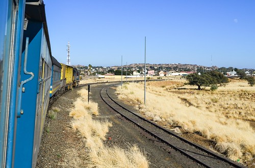 Through the window, Windhoek-Keetmanshoop train, Namibia
