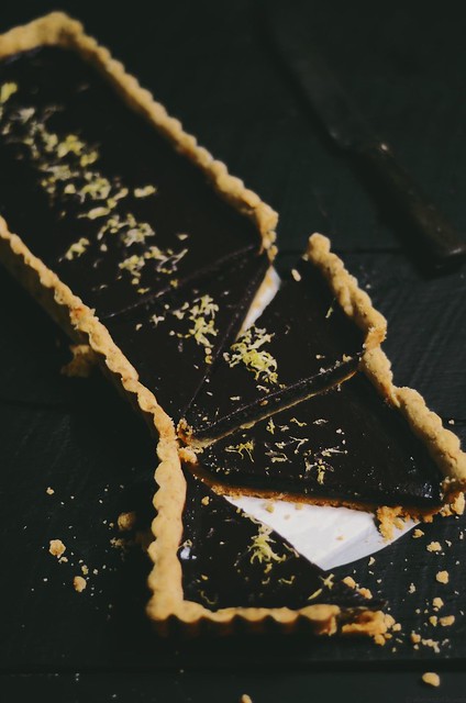 concord grape tart with almond crust | A Brown Table