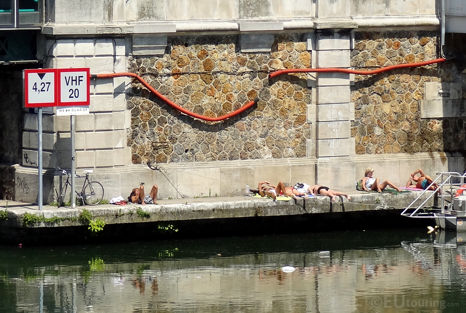 Sunbathers at Canal Saint-Martin