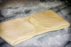 Folding the puff pastry dough