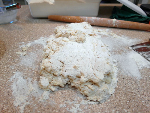 first fold for all butter angel biscuit dough