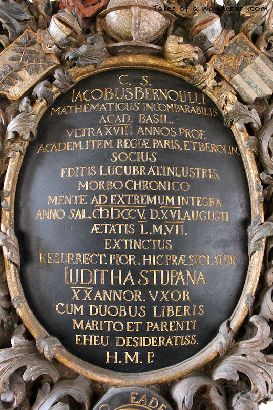 BASEL - Basler Münster - Grab von Jakob I. Bernoulli