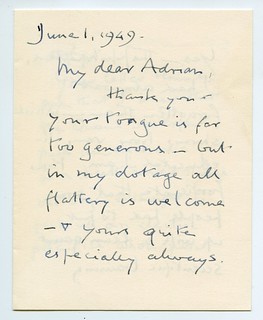 Sherrington to Adrian - 1 June 1949