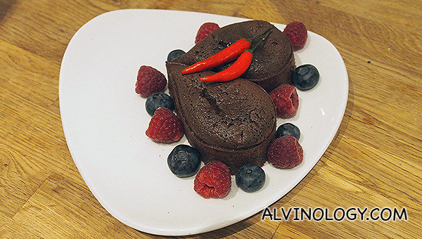 Chocolate lava cake we baked 