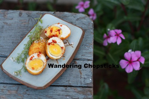 Trung Hap Va Chien Nuoc Cham (Vietnamese Fried Hard-Boiled Eggs with Fish Dipping Sauce) 1