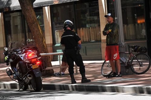 pulled over for sidewalk bicycling downtown-2