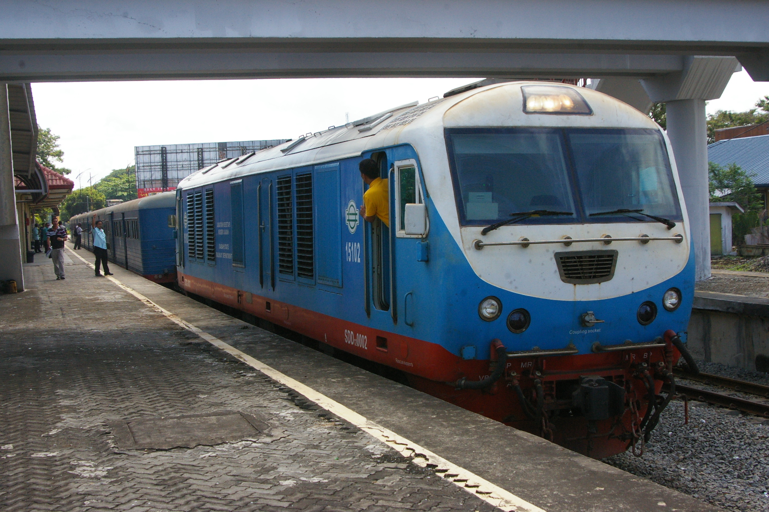 Sabah State Railway 15000series? in Papar Station, Papar town, West Coast Division, Malaysia April 30,2014