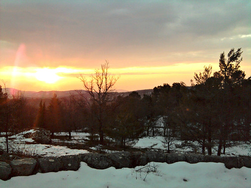 snow sunrise