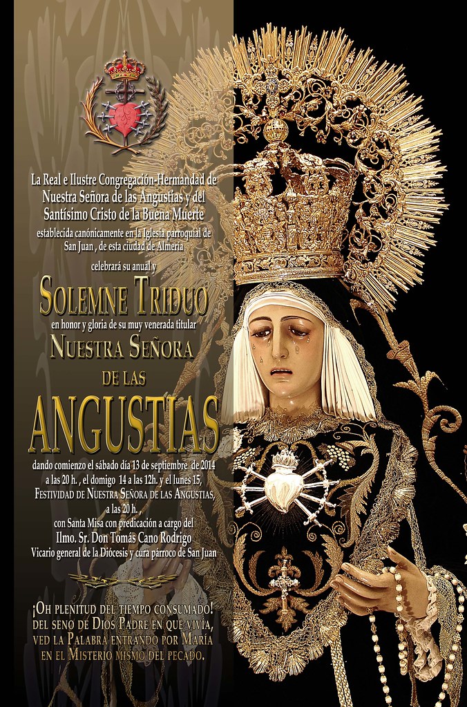 Cartel Triduo Nuestra Señora de las Angustias
