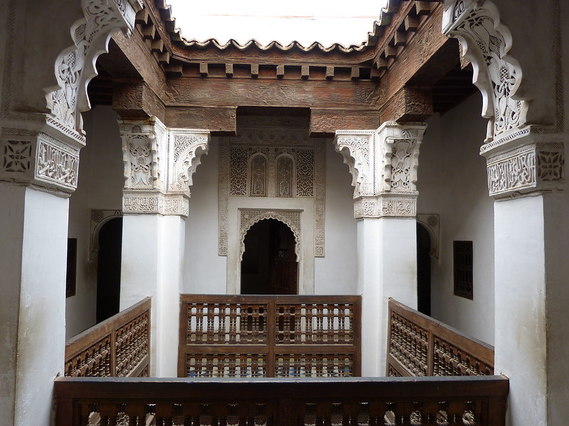 Courtyard in the second floor, Medersa Ben Youssef, Marrakesh