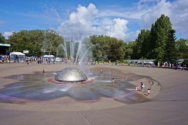 beautiful day at the Seattle Center
