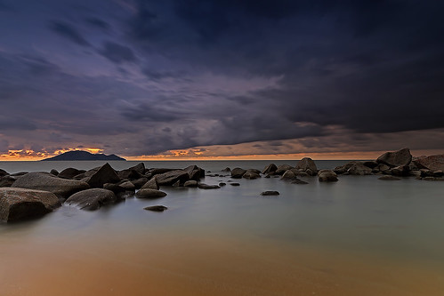 sunset sea sky cloud seascape beach sunrise indonesia landscape kalimantan singkawang