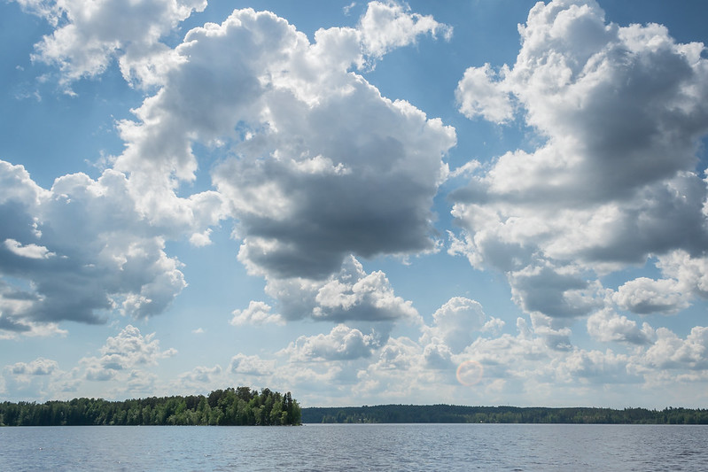 Clouds over the lake Kyrösjärvi