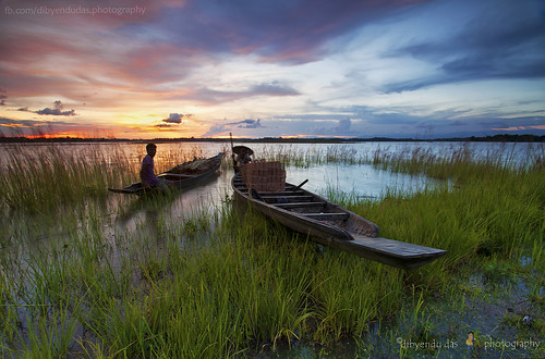 india color landscape evening assam boatman chatla roitsofcolors