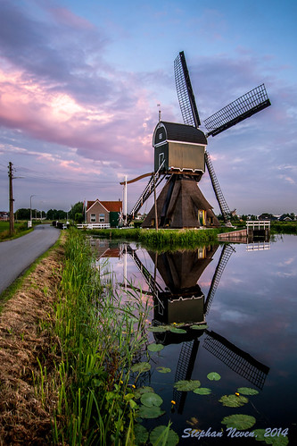 pink sky netherlands windmill canon eos foto purple nederland lucht stephan neven roze paars windmolen schoonhoven bonrepas