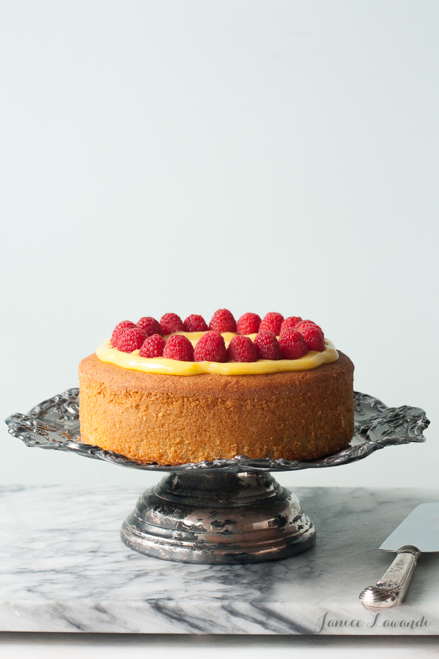 gluten free lemon cake with raspberries | kitchen heals soul