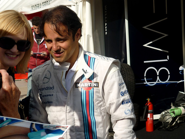 Felipe Massa Poses with Fans