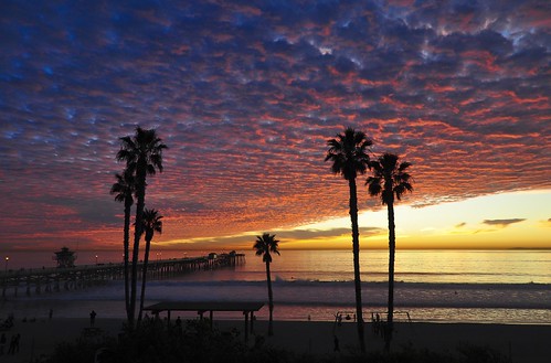 sunset silhouette clouds skyscape landscape pier colorful ngc palmtree cailfornia
