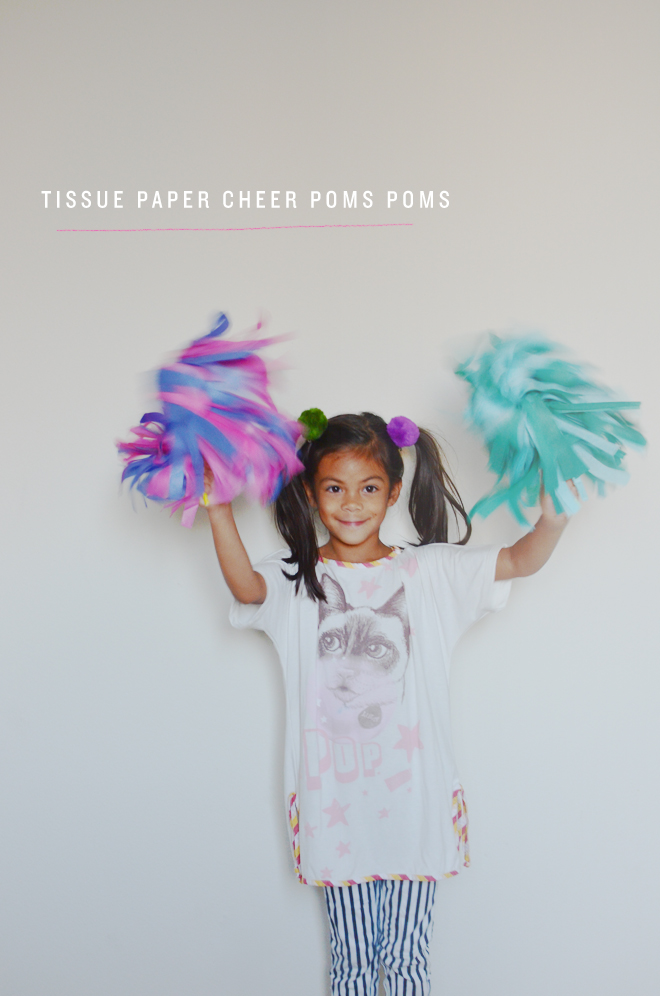 tissue paper cheer pom poms