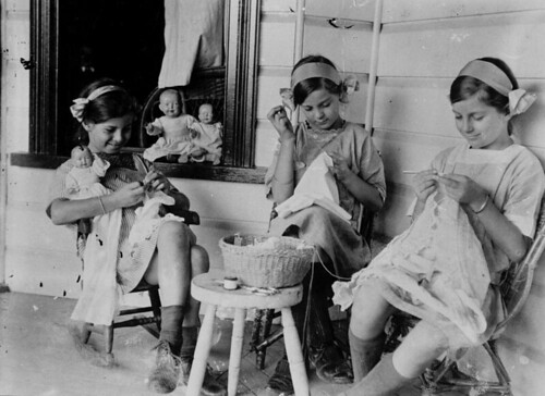 history sisters clothing needlework queensland childrens verandah 1918 toowong statelibraryofqueensland slq