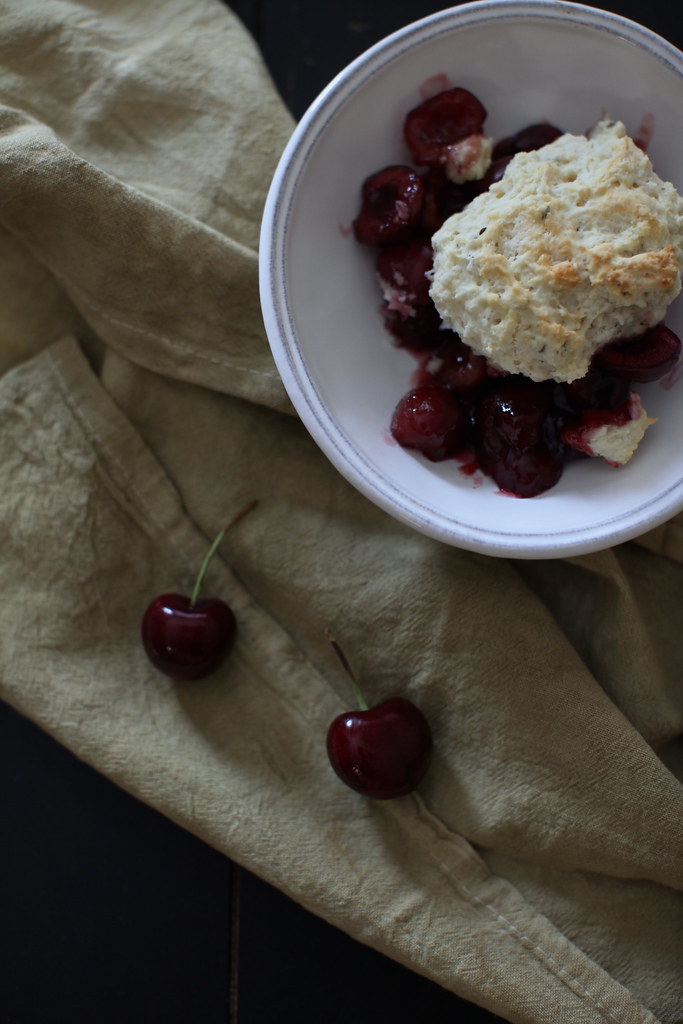 Cherry + Thyme Cobbler for Wit & Aroma