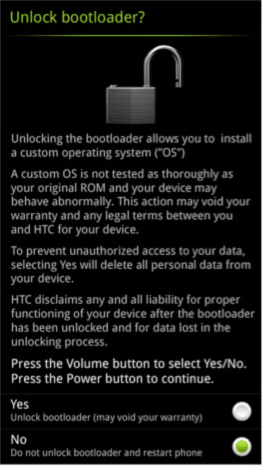 Odblokowywanie bootloadera w HTC