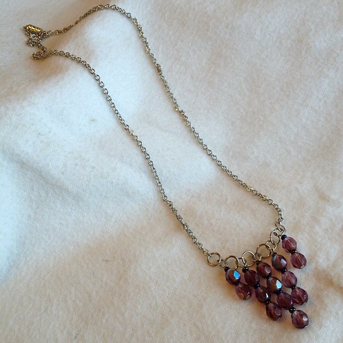Purple Dangle Necklace