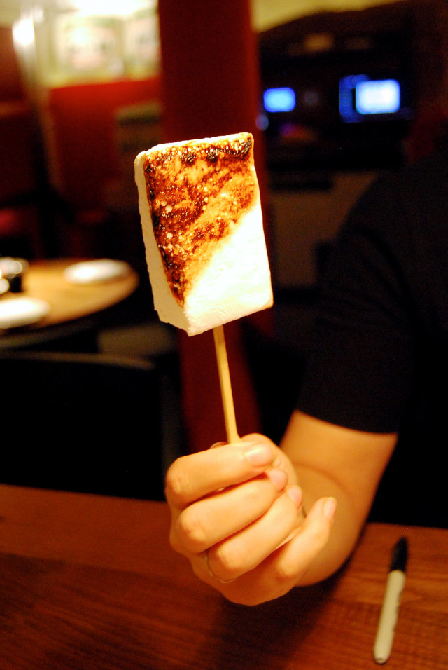 Toasting S'mores at Flesh & Buns, Covent Garden
