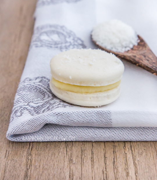 Coconut and Lychee Macarons