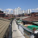 Corée - Seoul - Ancien et nouveau ... vu du couloir de métro , station Sinimun