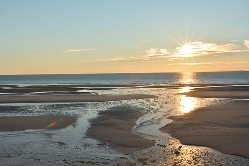sunset sea mer france reflection beach reflet été nordpasdecalais plage couchédesoleil 2014 escalles