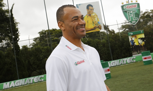 Cafu at his home in Sao Paulo during an exclusive screening of Castrol Footkhan