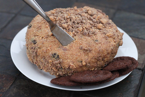 Peanut Butter Chocolate Chip Cookie "Cheese" Ball