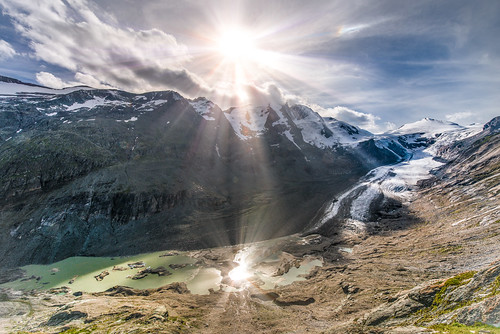 sun mountain reflection backlight austria österreich melting kärnten glacier sunburst sunrays gletscher reflextion globalwarming gegenlicht doublestar hohetauern pasterze winkl grosglockner klimaerwärmung gletschersterben